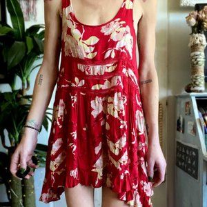Free People Asymetrical Floral High/Low Dress
